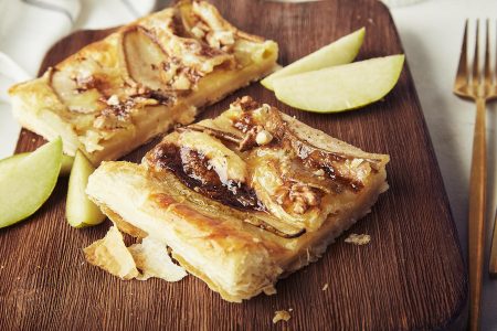 california raisins and apple puff pastries turnover