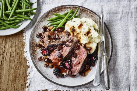 California Raisin Venison Blackberry Raisin Sauce