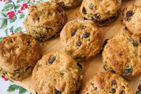 Christmas Pudding Scones
