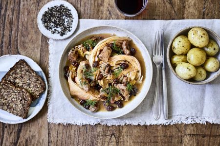 Lamb & Cabbage Stew with Raisins