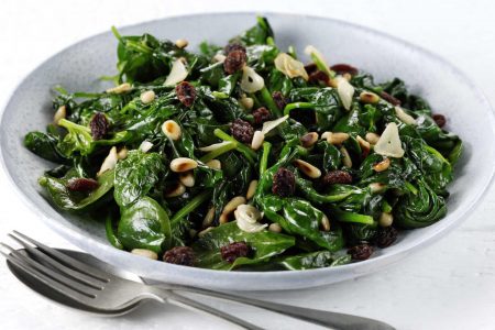 Sautéed Spinach with Pine Nuts