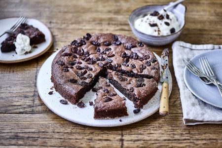 Swedish Gooey Raisin & Chocolate Cake